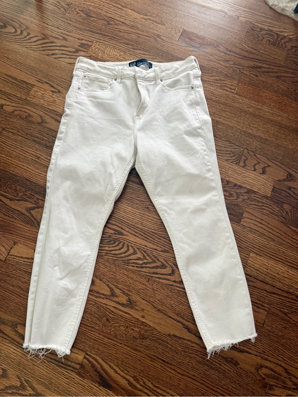 High rise universal leggings with raw hem